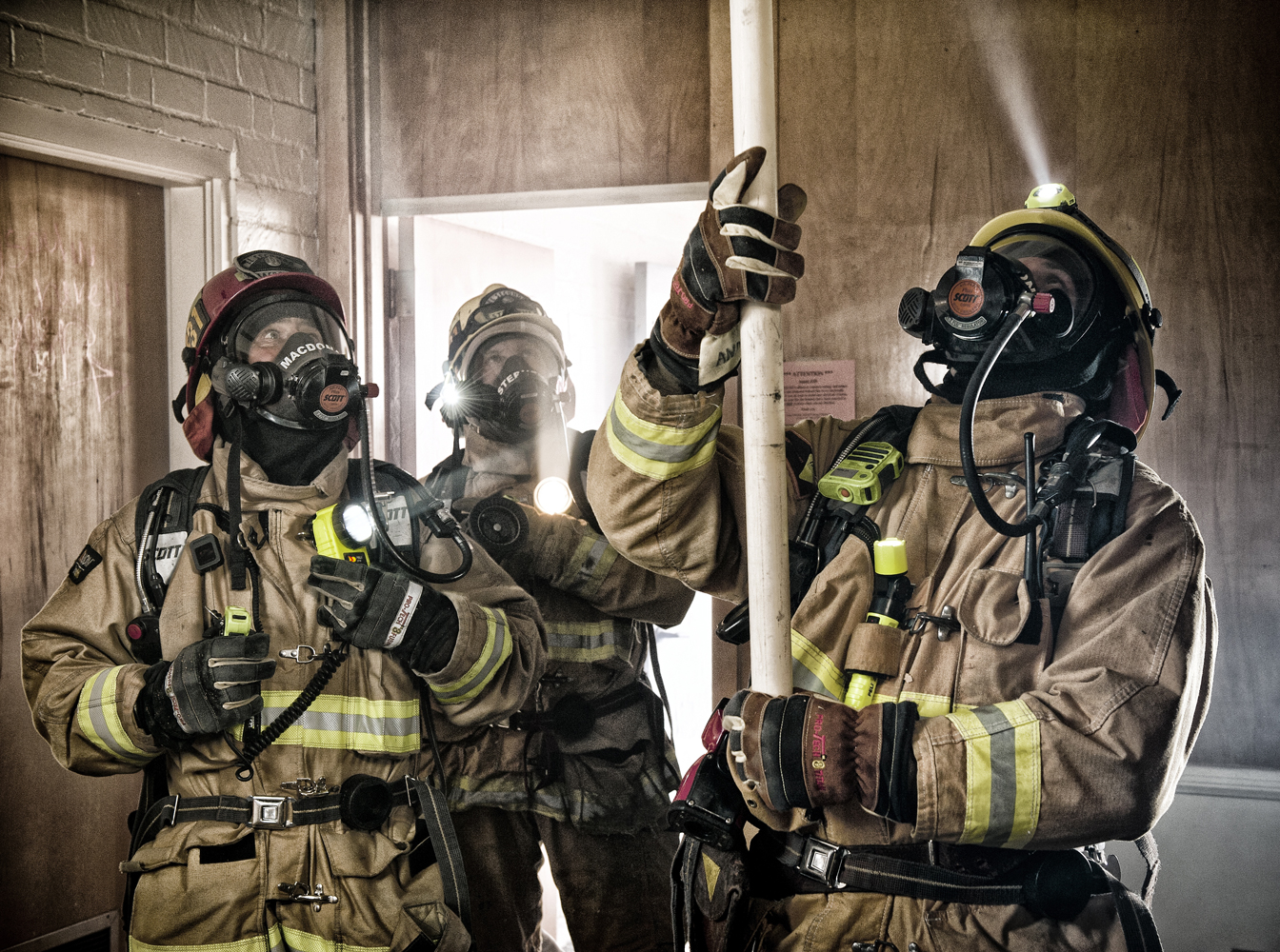 Peli headlamps and helmet lights for fire services