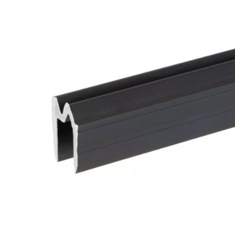 Aluminium-Hybrid-Schließprofil für 9,5 mm Material - 1.900 mm - Schwarz