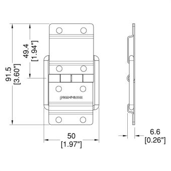 Large Stainless Steel Strut Hinge