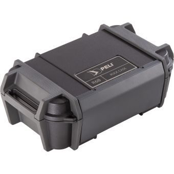 Ein geschlossenes Peli R60 Personal Utility Ruck Case in Schwarz