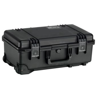 Ein geschlossener Peli Storm 2500 schutzkoffer in schwarz