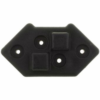 Plastik Stapelfuß für Eckmontage - Frontansicht