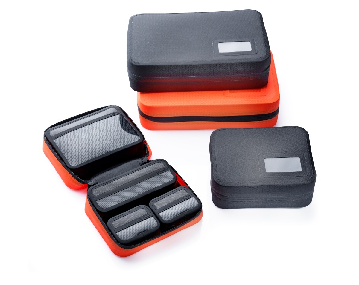 GUARDIQUE MMS — small modular magnetic pouch set in black with orange, professional results