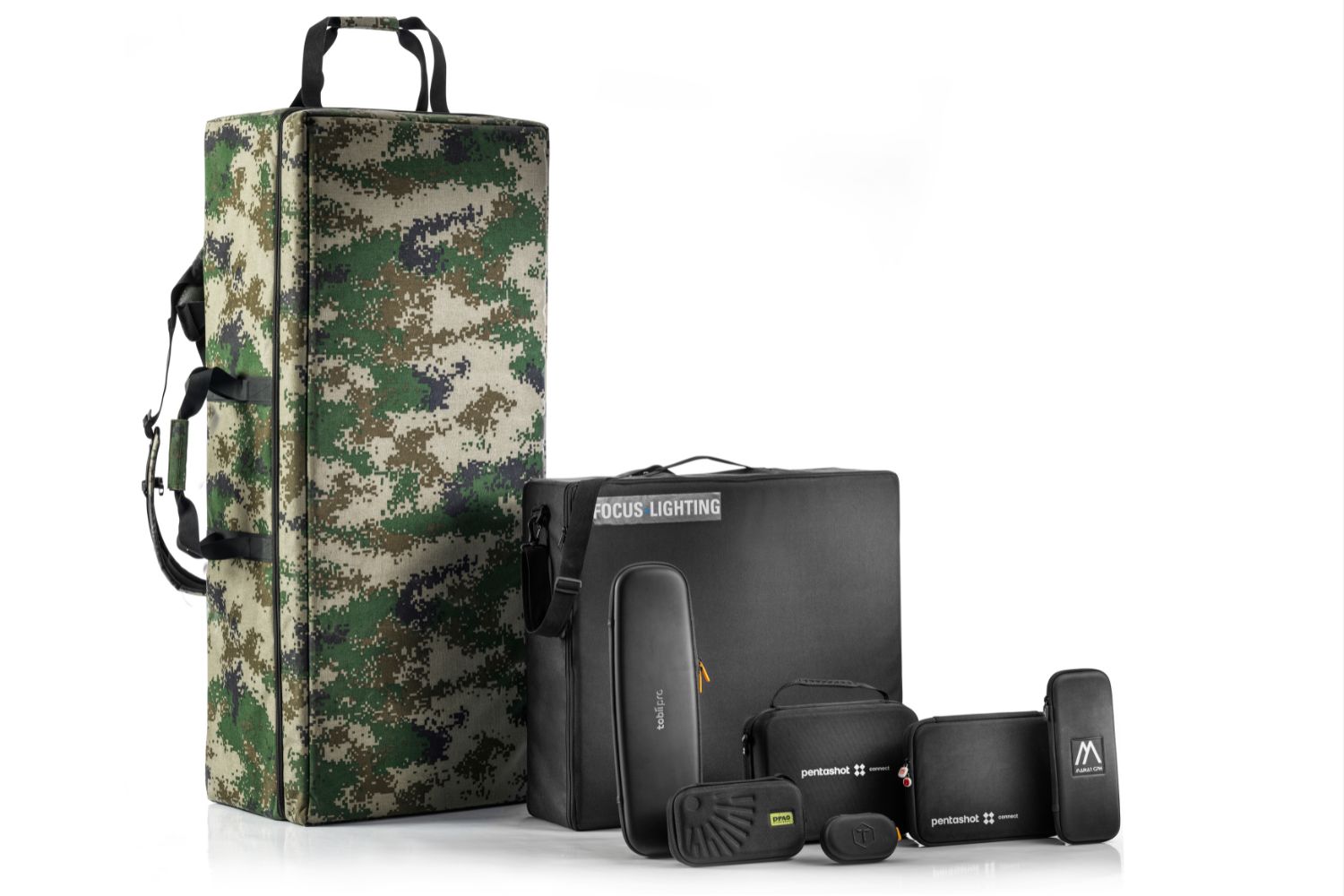Collection of custom soft bags with foam inserts
