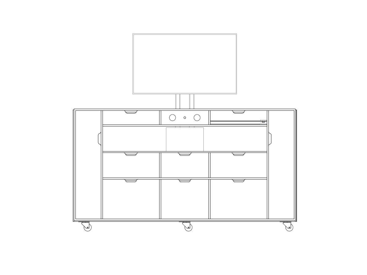Customizable drawer and shelf layout