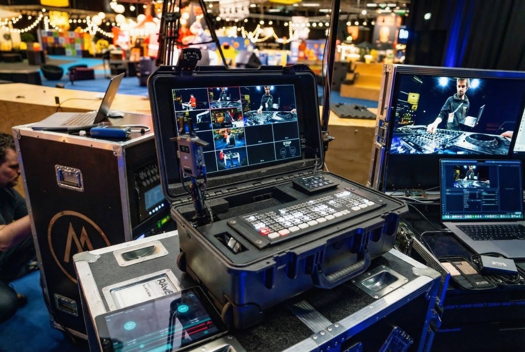 High Performance Cases - Peli Case with integrated video switcher and monitor